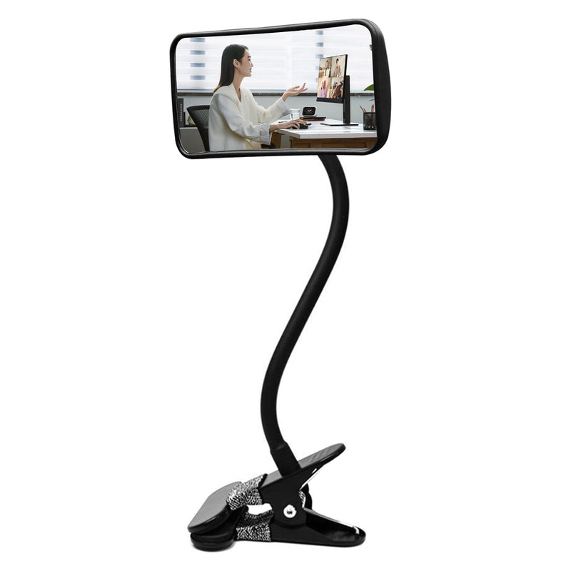 [Australia - AusPower] - Clip-On Security Cubicle Mirror to See Behind You - Convex Office/Desk Safety Mirror for Rear View Monitors, Personal Security (4.6"x2.3", 1-Pack) 1PCS 