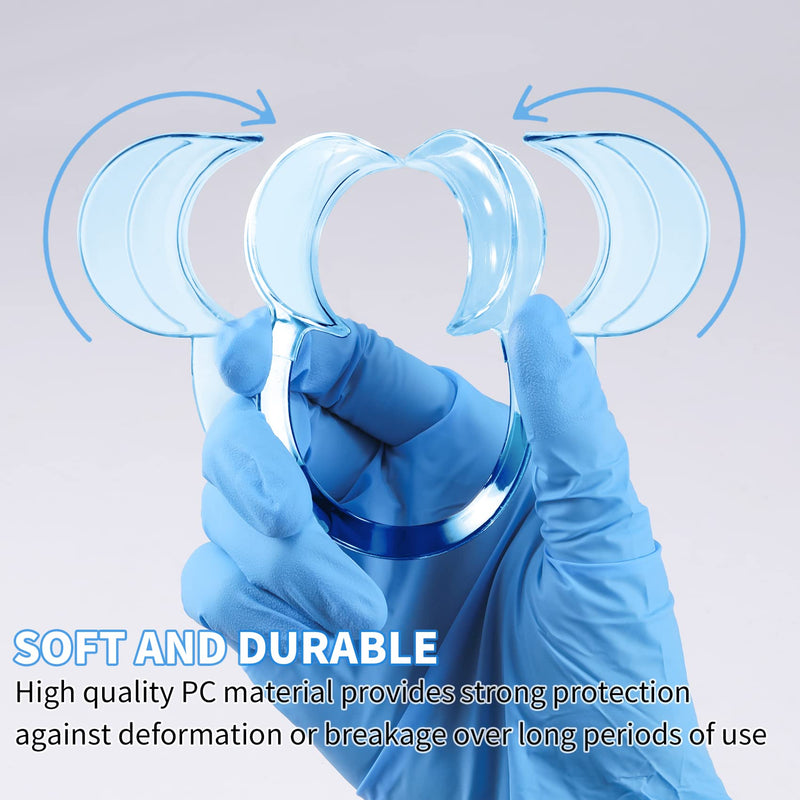 [Australia - AusPower] - Annhua Dental Cheek Retractor 30 Pcs C-Shape Dental Mouth Opener Tool with 3 Sizes, Disposable PC Plastic Mouth Retractor for Teeth Whitening and Orthodontic, Heat Resistant|Blue Blue 