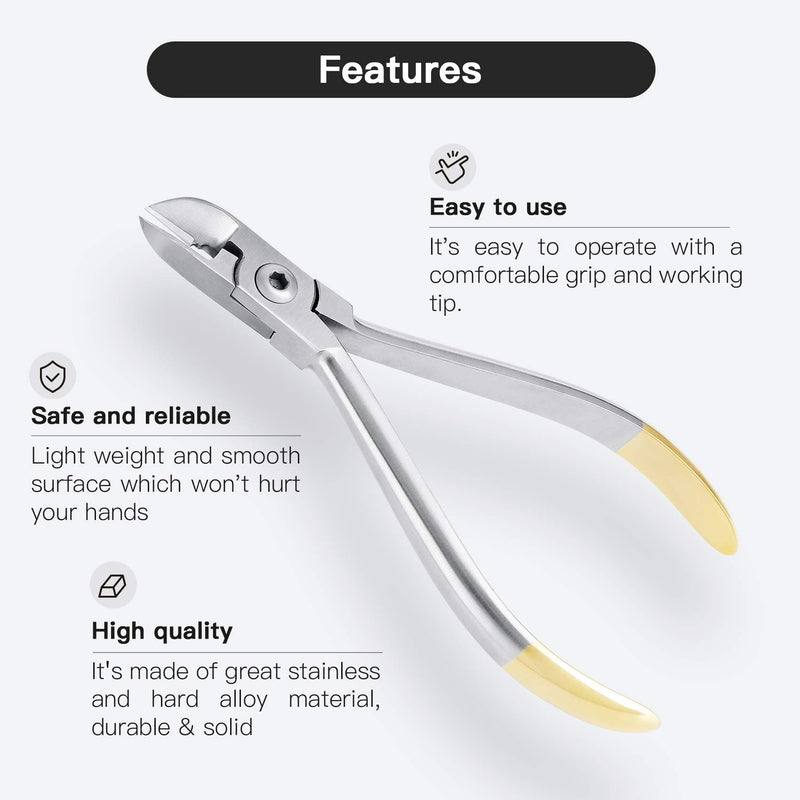 [Australia - AusPower] - Dental Ligature Cutter Plier, Orthodontic Light Wire Cutting Pliers Instruments with Tip, Wire Cutter Dental Instrument Tool for Dentists 