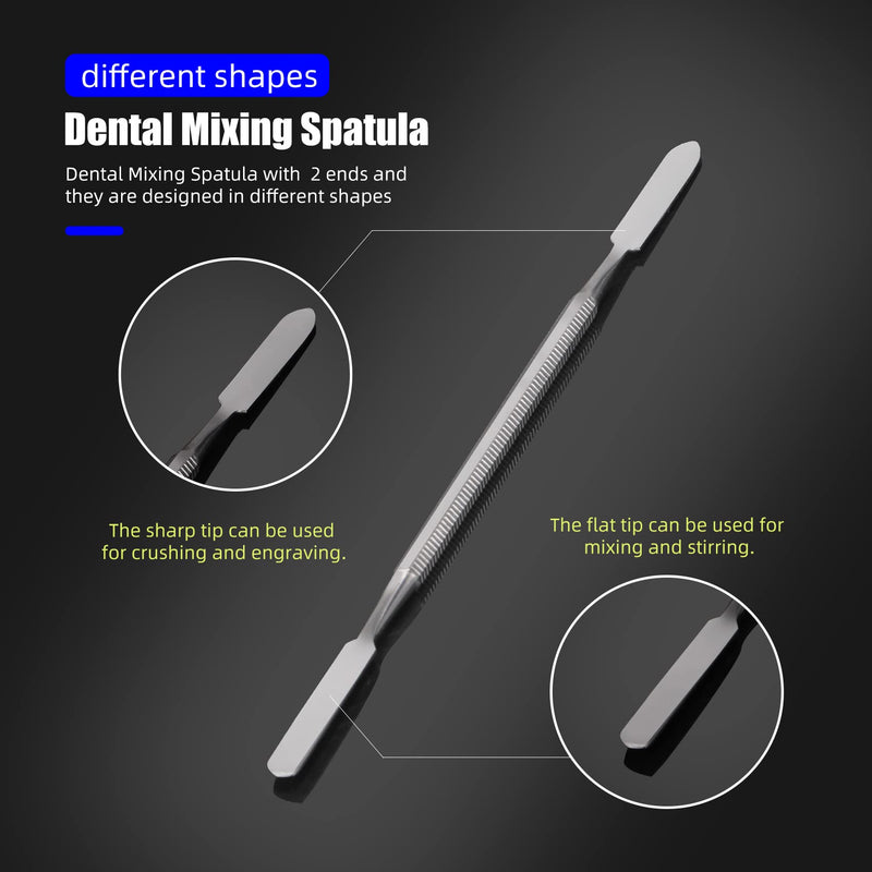 [Australia - AusPower] - Annhua 3 Pcs Dental Cement Spatula Dental Mixing Spatula, Stainless steel Lab Restorative Double Ended Instrument for Mixing Cement, Alginate and Sculpting Dental Wax 