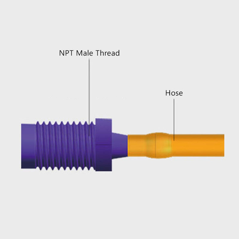 [Australia - AusPower] - Plastic Hose Barb Fitting, 3/8" Barb X 3/8" NPT Male Thread Adapter Connector Pipe Fittings for Fuel Gas Liquid Air (Pack of 5) 