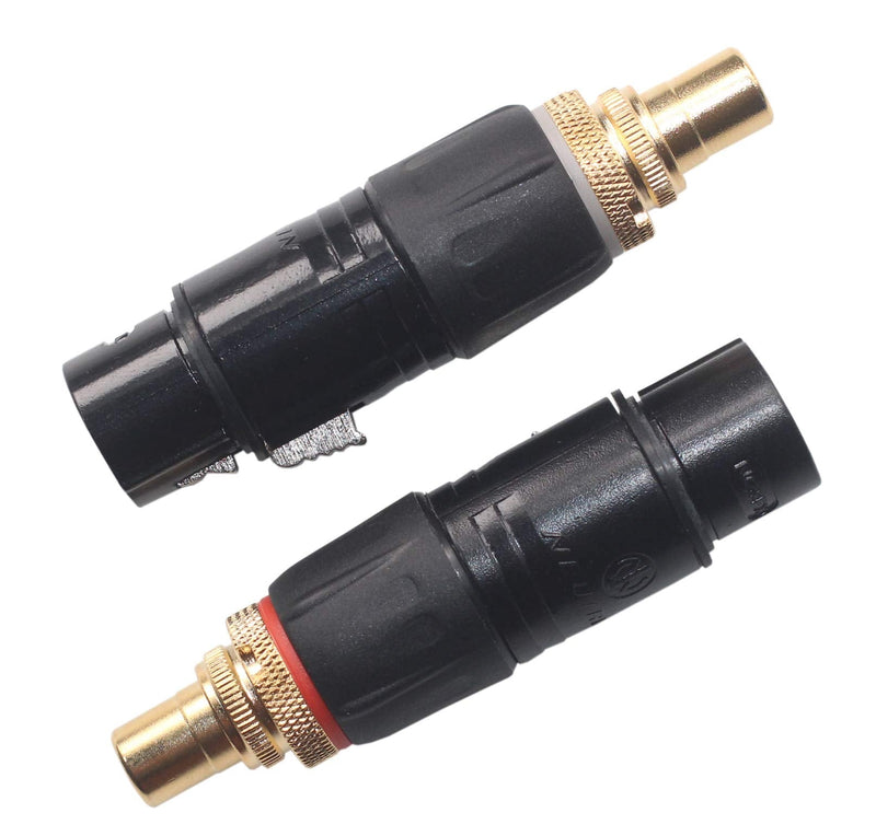 [Australia - AusPower] - KK MA-ZA 3pin XLR Female to RCA Female Adapter, XLR to RCA Converter Gender Changer Audio Coupler Connector. MA-ZA (2 Pack) 2 Pack 