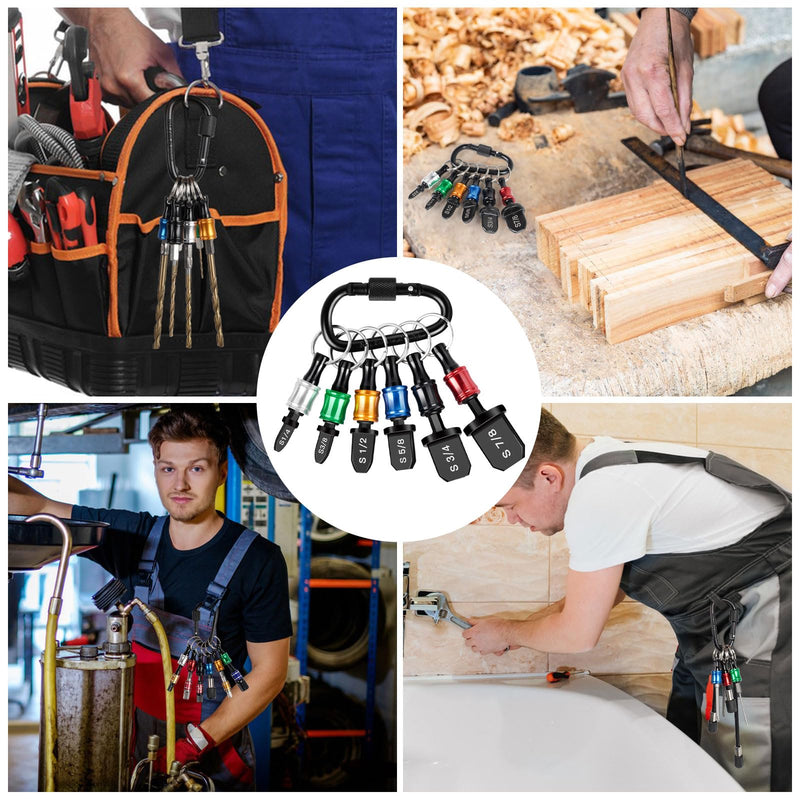 [Australia - AusPower] - 12PCS Swage Tool HVAC Repairing Set with Bit Holder, Air Conditioner Copper Tube Expander Swaging Tool Drill Bit Copper Pipe Swage, 1/4'', 3/8'',1/2'',5/8'',3/4'',7/8'' Bits Set (12PCS) 12PCS 