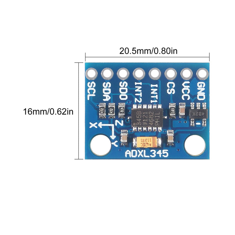 [Australia - AusPower] - 3PCS GY-291 ADXL345 3-Axis Digital Acceleration of Gravity Tilt Module with IIC SPI Transmission for Arduino (3PCS) 