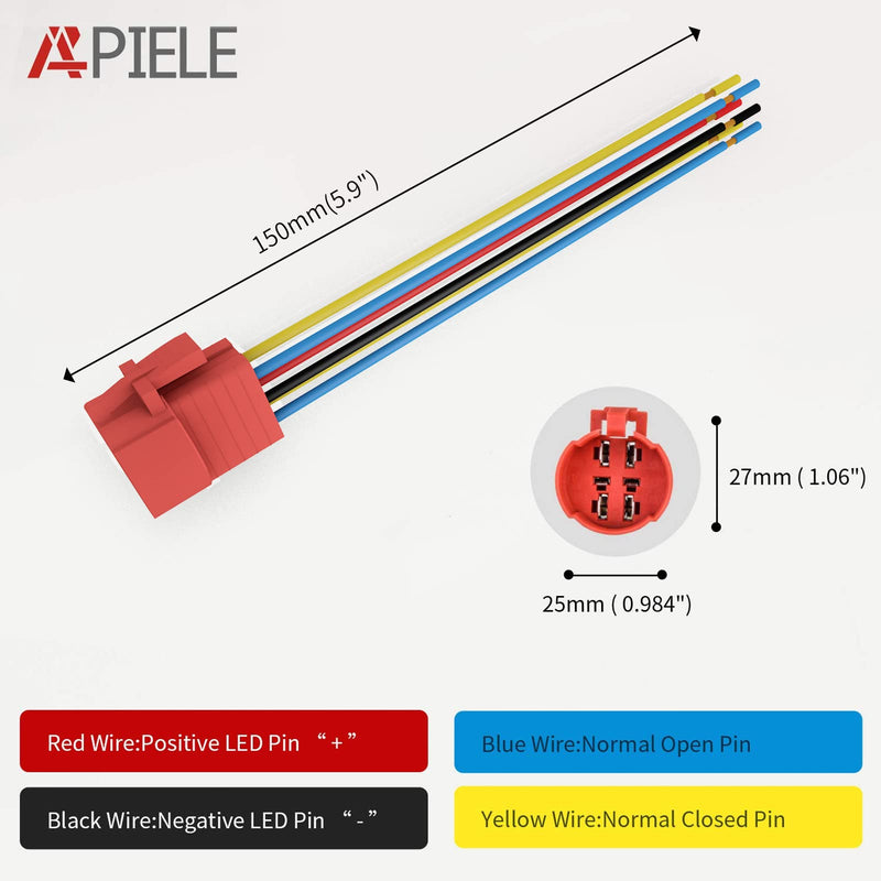 [Australia - AusPower] - APIELE 22mm Latching Push Button Switch 12V 10A Power Symbol Ring Led Car Metal with Socket Plug 1NO1NC DPST ON/Off 0.87" 1 Pack (Black Shell, White) Black Shell-White 