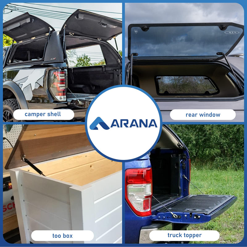 [Australia - AusPower] - ARANA C16-06389 14 inch Gas Struts Spring Shocks C1606389 14" 24Lb Prop Lift Support for Truck Leer Camper Shell are Cap Topper Door Replacement Canopy Tool Box Lid,2 Pcs 