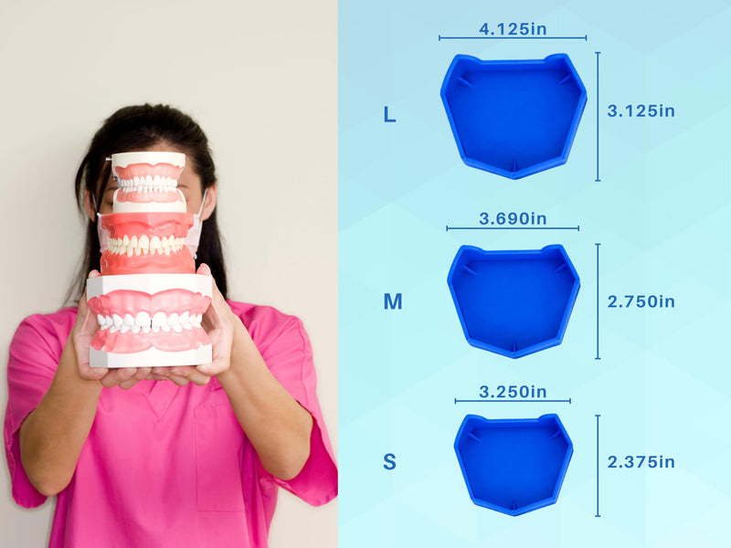 [Australia - AusPower] - Artman Instruments Dental Base Forming Kit, 6 Pcs Casting Trimming Dental Impression Tray Dental Plaster Mold Base for Store Dental Impression Trays Lab Model Base Set 