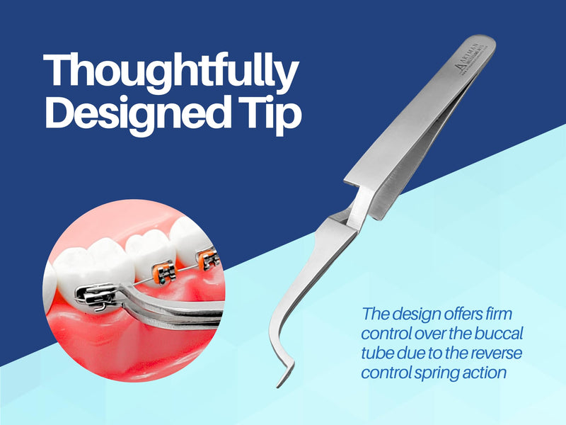 [Australia - AusPower] - Dental Orthodontic Buccal Tube Tweezer Bonding Tweezer Holder Buccal Tube Placer Bracket Placer by Artman Instruments 