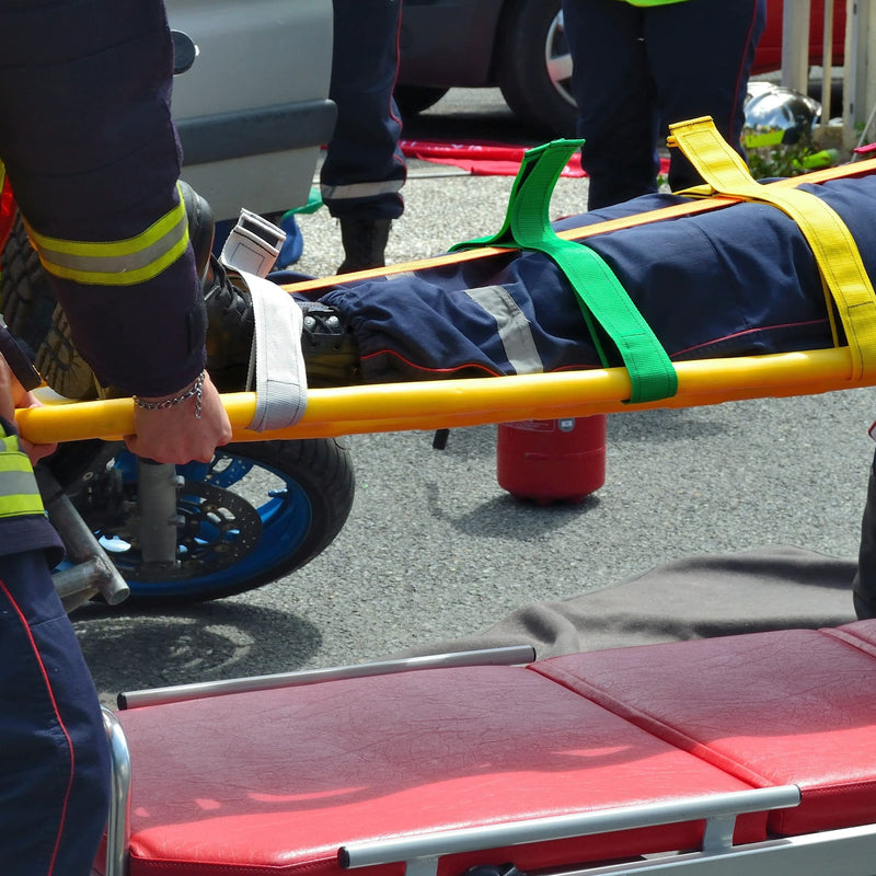 [Australia - AusPower] - ASA TECHMED Backboard Spine Board Straps, Color Coded, Industrial Grade Medical Spider Straps for Stretcher, Immobilization, EMS First Responder Supplies 