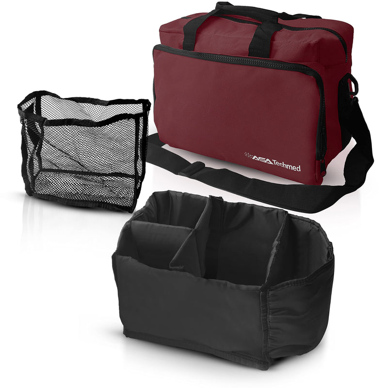 [Australia - AusPower] - ASA TECHMED Nurse Bag for Medical Equipment, Nurse Accessories Bag Ideal for Doctors, Nurses, Home Health Aids, Medical Students (Burgundy) 