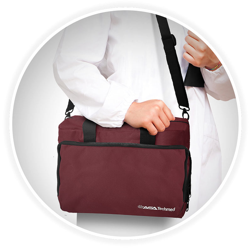 [Australia - AusPower] - ASA TECHMED Nurse Bag for Medical Equipment, Nurse Accessories Bag Ideal for Doctors, Nurses, Home Health Aids, Medical Students (Burgundy) 