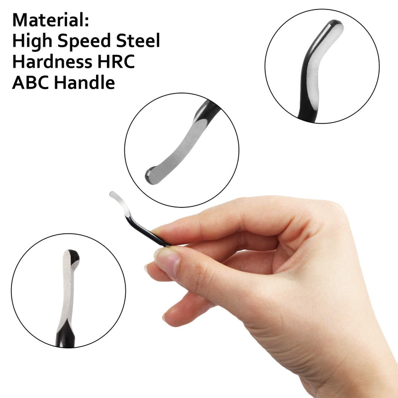 [Australia - AusPower] - Deburring Blades 10PCS Rotary Deburr Blades Set without Handle, Burr Remover Hand Tool for Steel/Plastic/Aluminum/Copper and Wood 10PCS Deburr Blades 