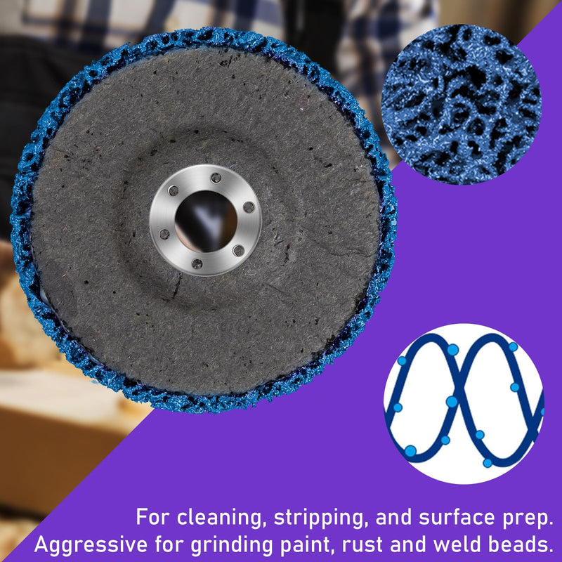 [Australia - AusPower] - Pack of 12 Strip Discs for Angle Grinders, High Performance and Shatterproof Cleaning Disc, Paint Remover Sanding Wheels for Metal, Wood, Concrete, Plastic 