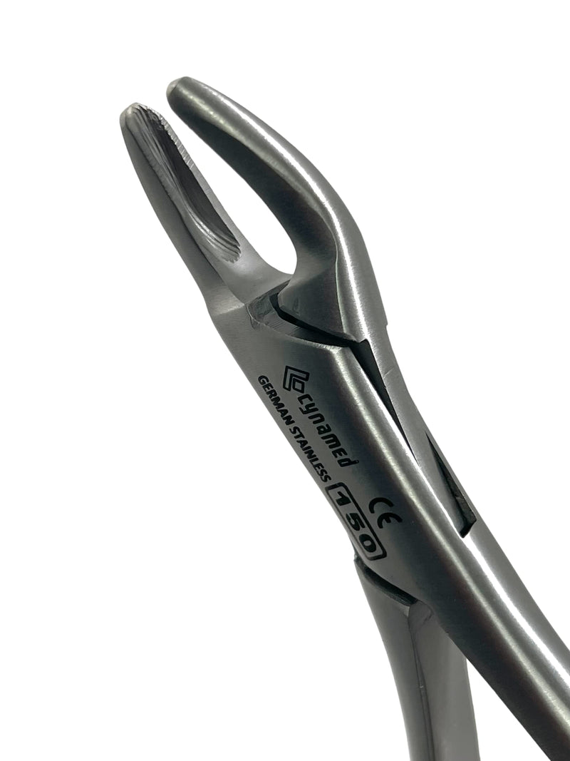 [Australia - AusPower] - Dental Extracting Extraction Serrated Forceps #150, for Maxillary incisors, Canines, premolars and Roots, Premium Gold Handle, Stainless Steel 
