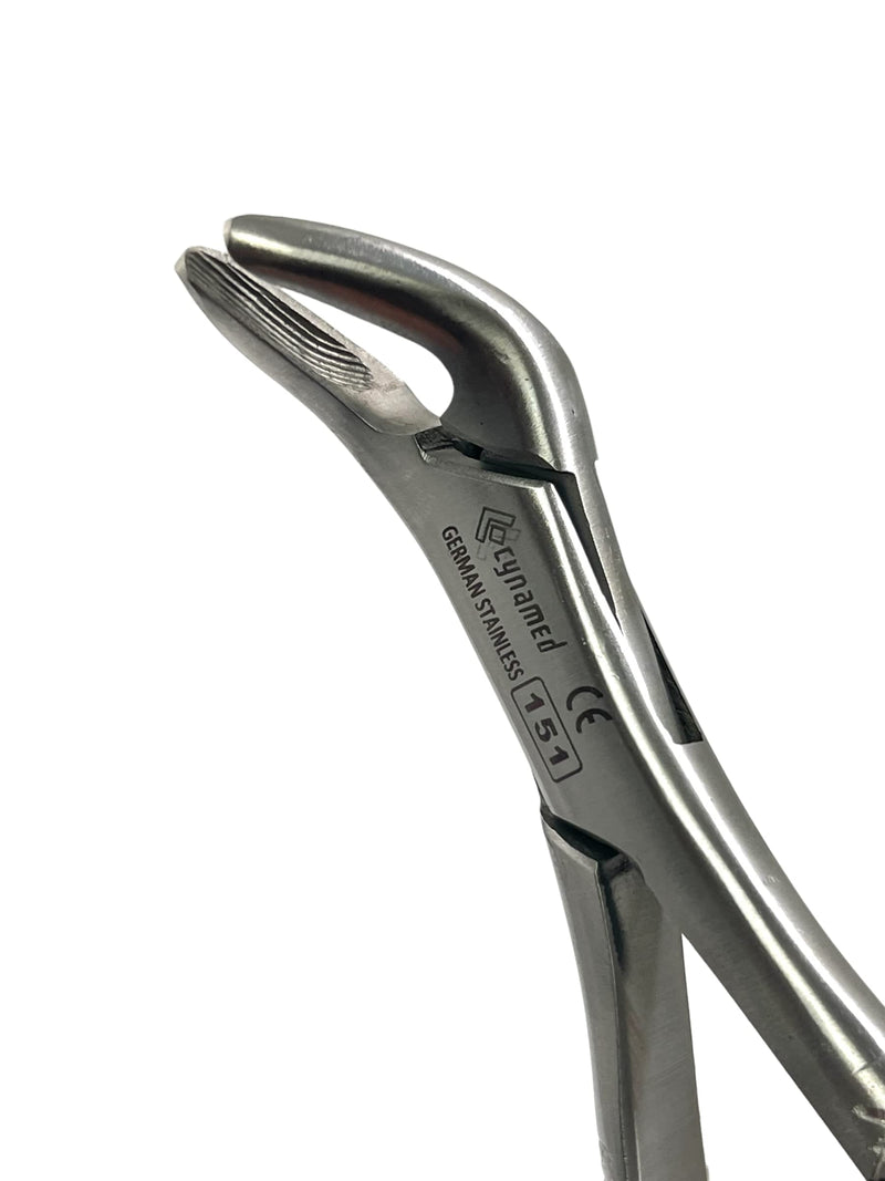 [Australia - AusPower] - Dental Extracting Extraction Serrated Forceps #150, for Maxillary incisors, Canines, premolars and Roots, Premium Gold Handle, Stainless Steel 