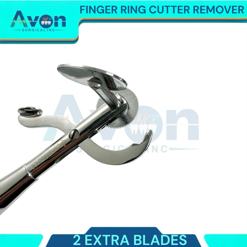 [Australia - AusPower] - Finger Ring Removal Cutters with Lever Guard - First Aid, Fire Rescue, EMT Tool, Finger Ring Cutting Plier Style Device, Circular Rotating Blade (Chrome) Chrome 