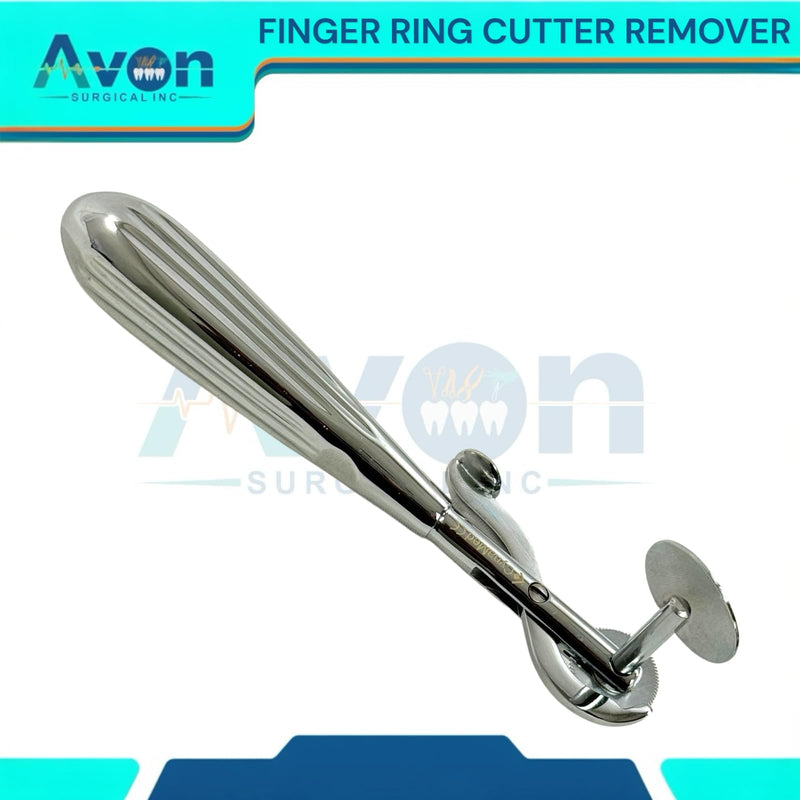 [Australia - AusPower] - Finger Ring Removal Cutters with Lever Guard - First Aid, Fire Rescue, EMT Tool, Finger Ring Cutting Plier Style Device, Circular Rotating Blade (Chrome) Chrome 