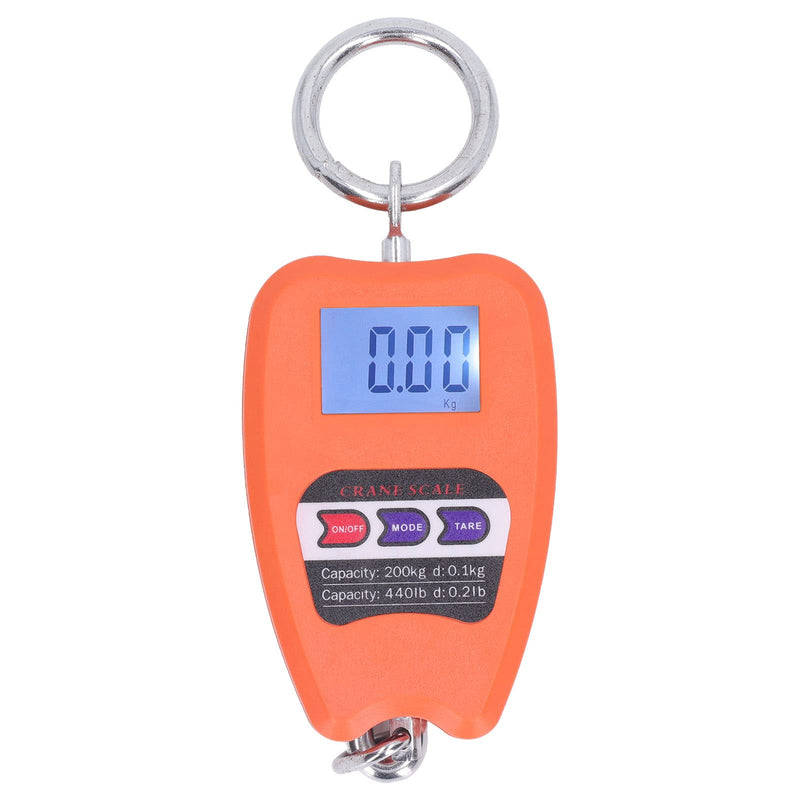 [Australia - AusPower] - Electronic Hook Scales with 200 kg Capacity, Portable Hanging Scale with LCD Screen, Stainless Steel Material for Hunting, Fishing, Workshop, Family 