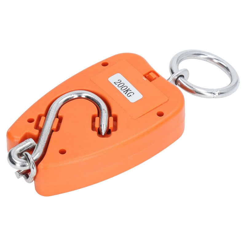 [Australia - AusPower] - Electronic Hook Scales with 200 kg Capacity, Portable Hanging Scale with LCD Screen, Stainless Steel Material for Hunting, Fishing, Workshop, Family 