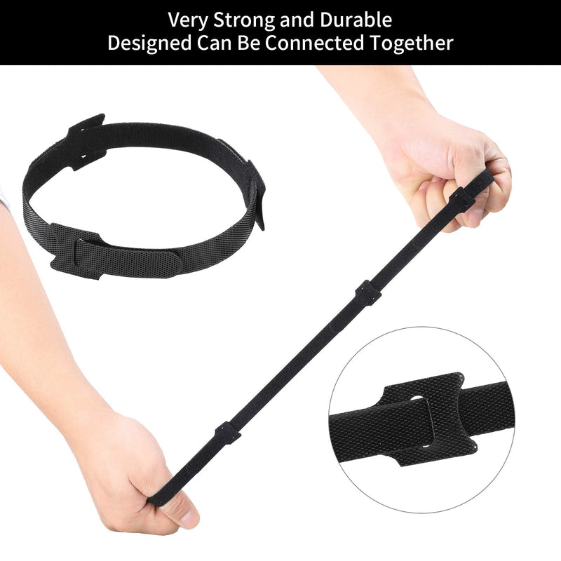 [Australia - AusPower] - Reusable Fastening Cable Ties 6 in Cable Management Ties 100 pcs Cable Straps Wire Ties Adjustable Cord Organizer for Home Office Data Centers Electronics PC TV Black 