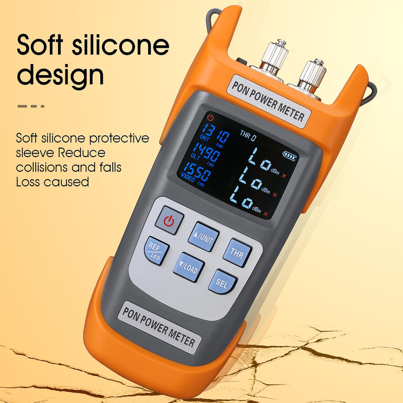 [Australia - AusPower] - A-330A SCAPC FCAPC adapters Fiber Optic PON Optical Power Meter 1310nm 1490nm 1550nm Handheld PON Optical Power Network Detection Online Cable Tester with LED Lighting A-330A 