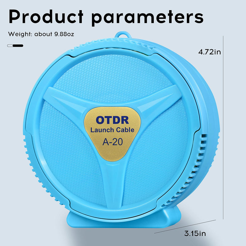 [Australia - AusPower] - OTDR Launch Cable Box SCUPC-SCAPC 500m OTDR Transmission Cable Box 9/125um Single-Mode Fiber Optic Tester Optical Fiber Dead Zone Eliminator FTTH Testing Tool 