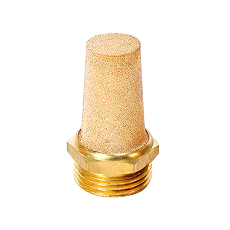 [Australia - AusPower] - Beduan 3 Pcs Pneumatic Brass Exhaust Muffler Filter, 1/8" Male Thread Hex Sintered Silencer Air Line Fitting 1/8" NPT (3 Pcs) 