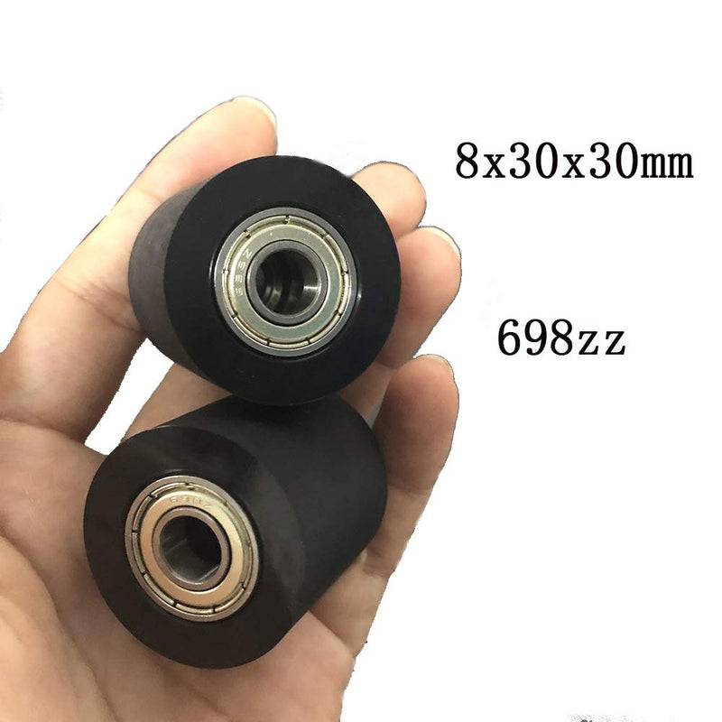 [Australia - AusPower] - Mechanical Pulley Bearings,Roller Idler Bearing Pulley，Chain Pulley,Tensioner Pulley Guide,Suitable for Street Bikes and Motorcycles(698Z-3pack) 698Z-3pack 