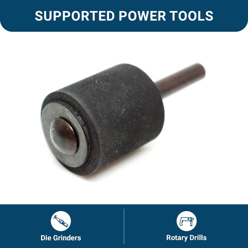 [Australia - AusPower] - Benchmark Abrasives 1" x 1" Rubber Expanding Drum for Spiral Band with 1/4" Mandrel for Sanding Smoothing Shaping Polishing Groove Fiberglass Hard Wood 1" x 1" 