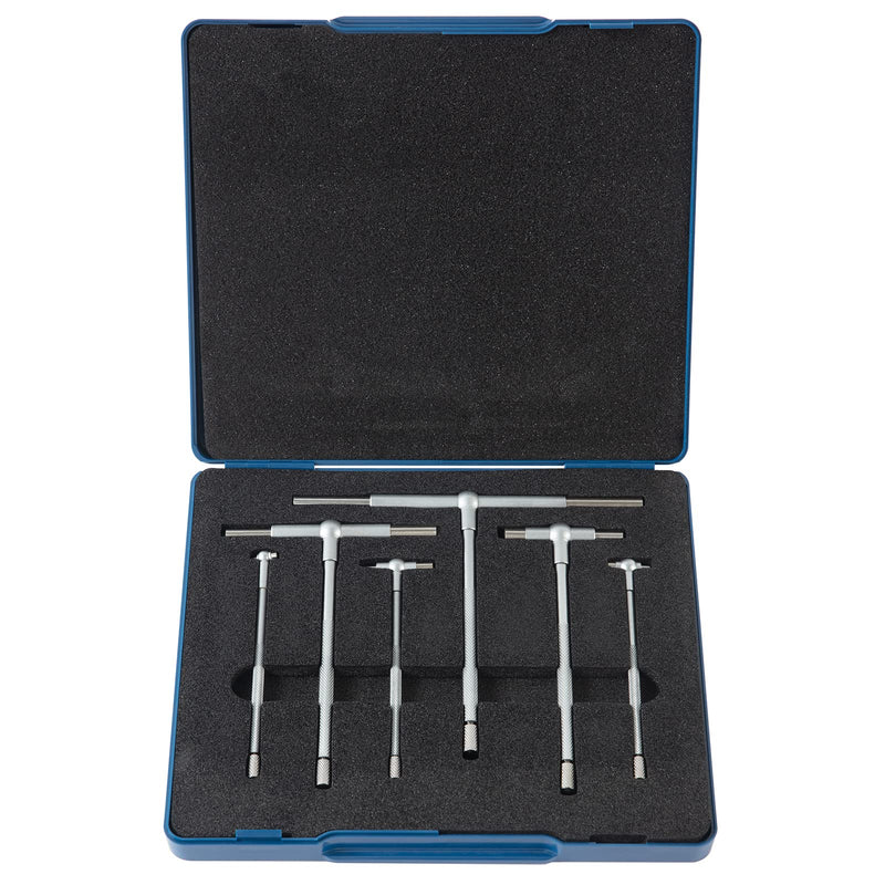 [Australia - AusPower] - Beslands 6 Pc Telescoping Gage Set, T-Bore Hole Gauges, High Precision Telescopic Bore Gauge with a Portable Case(Range 5/16" - 6") 