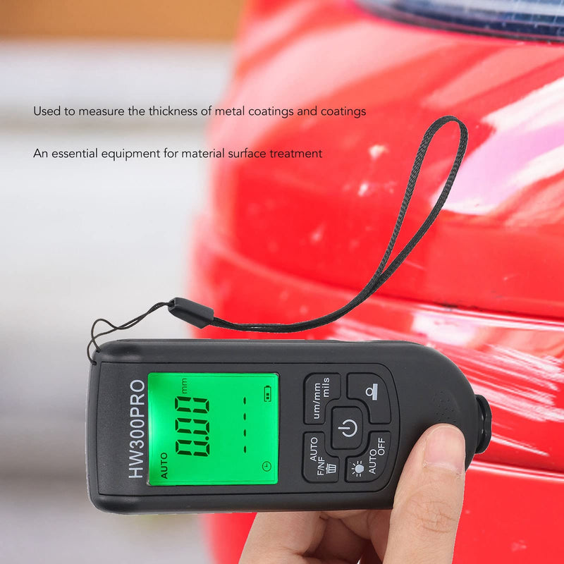 [Australia - AusPower] - Digital Coating Thickness Gauge, Ultra High Precision Probe, Lackmil Thickness Gauge for Measuring Paint Thickness in the Automotive Industry black 