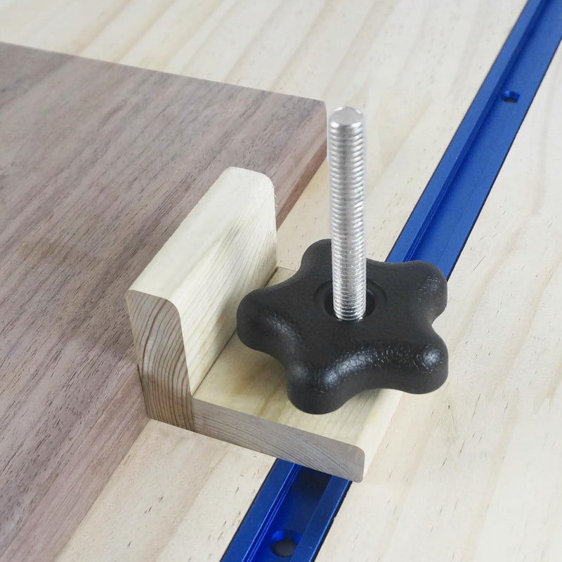 [Australia - AusPower] - 2 Pack T-Track Hold Down Clamp 6-3/8" L x 1-1/5" W - T Track Clamps for Woodworking?T-Track CNC Router Clamp?Heavy Duty Anodized Clamps for Woodworking, Starlight Blue 
