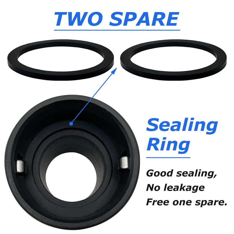 [Australia - AusPower] - 2PCS Camlock Fittings Poly C-100 1" Type C Standard Couplings Cam lock Fittings Polypropylene Cam Groove Fitting Female Camlock with a Hose Shank (1 inch, Type C) 1 Inch 