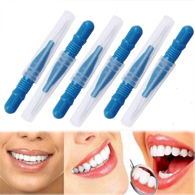 [Australia - AusPower] - 50pcs Soft Interdental Brush Teeth Dental Picks Floss Brush Refill Flosser Toothpick Cleaners Cleaning Tool - Blue 