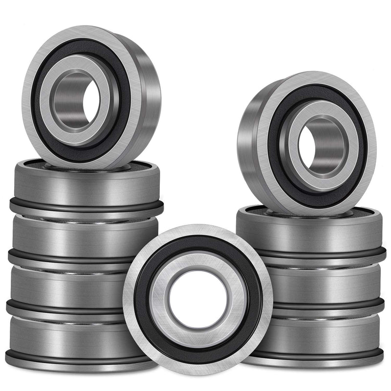[Australia - AusPower] - Bonbo 10 Pcs Flanged Ball Bearings ID 1/2" x OD 1-3/8" for Lawn Mower Marathon Double Seal Precise Deep Groove Ball Bearings 1/2" x 1-3/8" 10pcs 