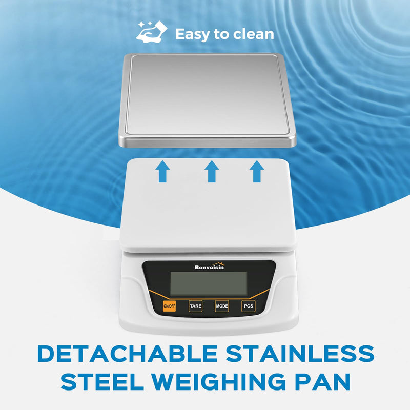 [Australia - AusPower] - Bonvoisin Digital Scale 0.1 Gram Accuracy Precision Lab Scale 6000g Scientific Digital Balance for Laboratory, Jewelry Weighing 