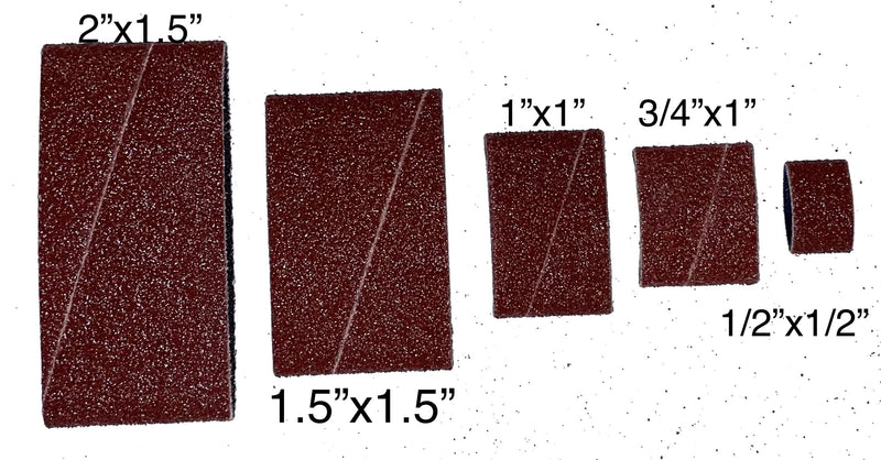 [Australia - AusPower] - 50 Pack 80 Grit Replacement Sanding Sleeves for Rubber Drum kit 1/2" 3/4" 1" 1-1/2" 2" Inch Aluminum Oxide Woodworking Drill Rotary Sander-Drum 1/4" Drive spindel Abrasive 