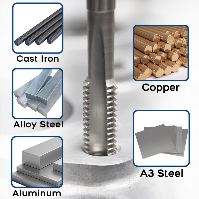 [Australia - AusPower] - Burkit 9/16"-18 UNF Tap and Die Set, 9/16 x 18 UNF Machine Thread Tap and Round Die Right Hand 9/16-18 UNF 