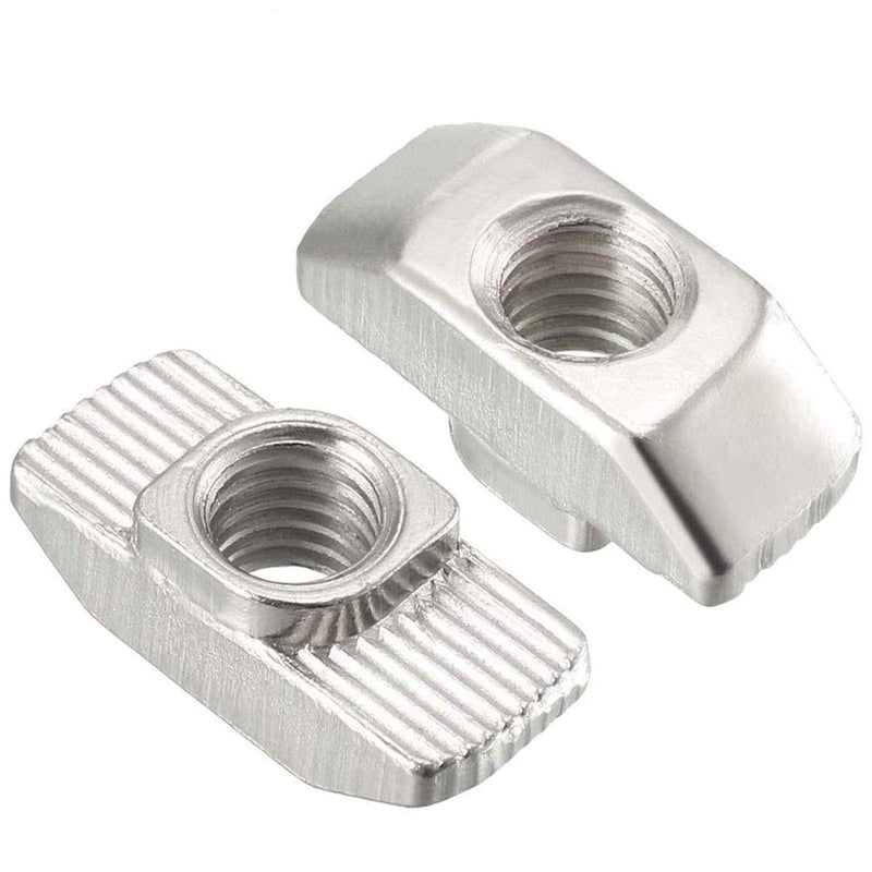 [Australia - AusPower] - 100 Pcs 4545 Series M8 T Nuts, T Slot Nut Hammer Head Fastener Nut, Nickel Plated Carbon Steel Nut for Aluminum Profile (4545 Series M8) 4545 Series M8(100 Pcs) 
