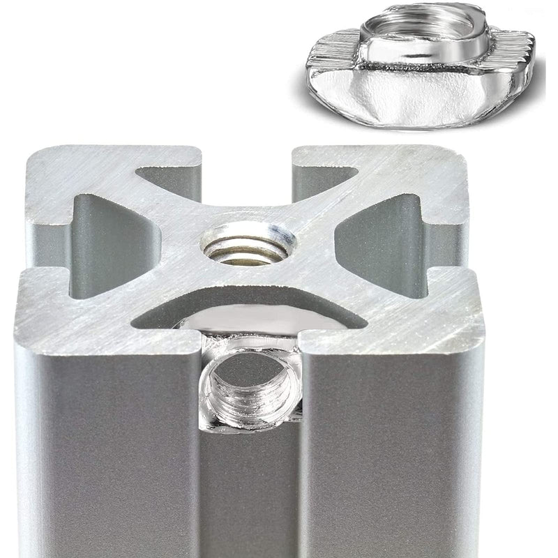 [Australia - AusPower] - 100 Pcs 4545 Series M8 T Nuts, T Slot Nut Hammer Head Fastener Nut, Nickel Plated Carbon Steel Nut for Aluminum Profile (4545 Series M8) 4545 Series M8(100 Pcs) 
