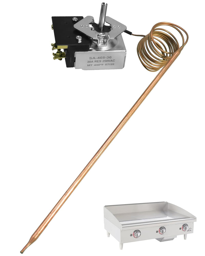 [Australia - AusPower] - SA-465-36 Electric Griddle Thermostat Control Fit for Star MAX Griddle Star 2T-Z5958 AllPoints 46-1368, Thermostat Temp 100-450F Replace SA-465-36 SA46536 