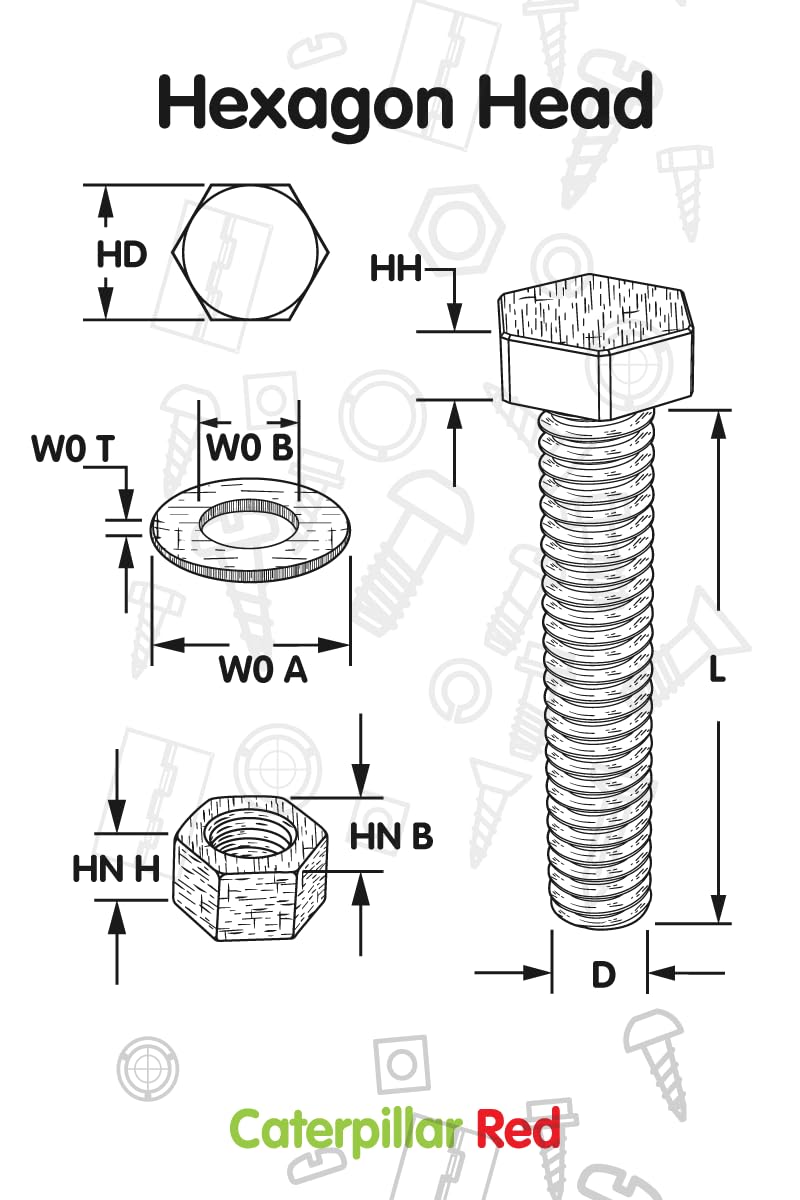 [Australia - AusPower] - 20x White Hexagon Head Screws Polypropylene (PP) Plastic Nuts, Washers, Bolts, Hex Head, M10 x 40mm, Fastener, 3/8 x 1 37/64 