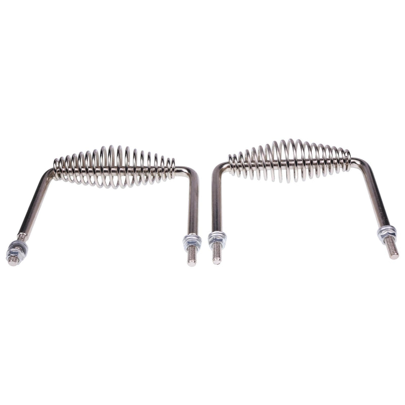 [Australia - AusPower] - 2X 6 Stainless Spring Handle 5" Wide Overall with 1/2" Steel Rod Compatible with Most BBQ Pits Trailers Grills Custom Metal Projects Smokers Wood Stoves and Cabinets 
