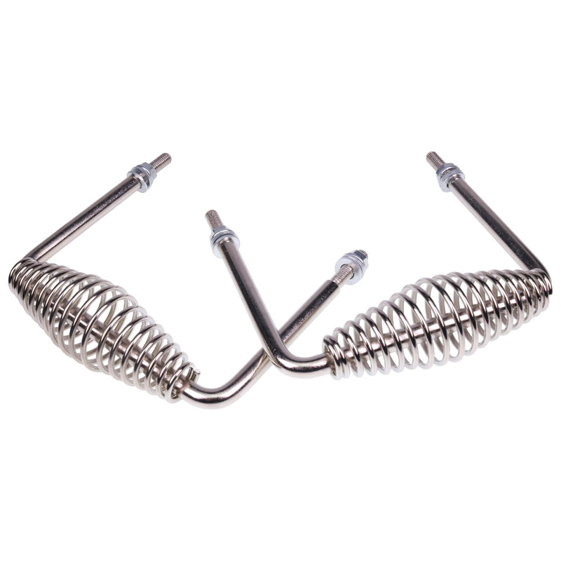 [Australia - AusPower] - 2X 6 Stainless Spring Handle 5" Wide Overall with 1/2" Steel Rod Compatible with Most BBQ Pits Trailers Grills Custom Metal Projects Smokers Wood Stoves and Cabinets 