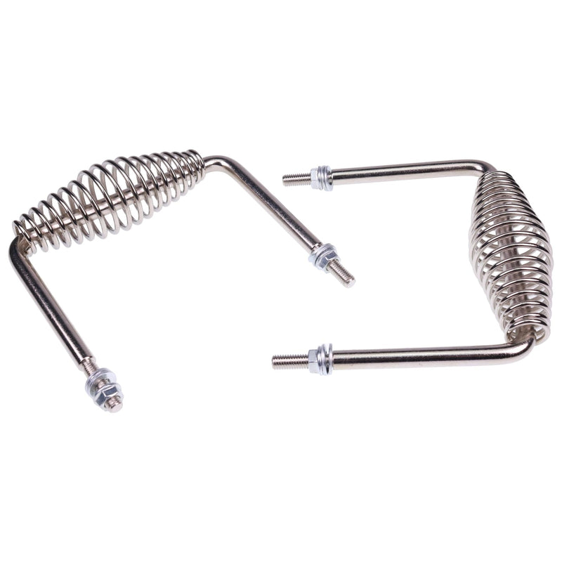 [Australia - AusPower] - 2X 6 Stainless Spring Handle 5" Wide Overall with 1/2" Steel Rod Compatible with Most BBQ Pits Trailers Grills Custom Metal Projects Smokers Wood Stoves and Cabinets 