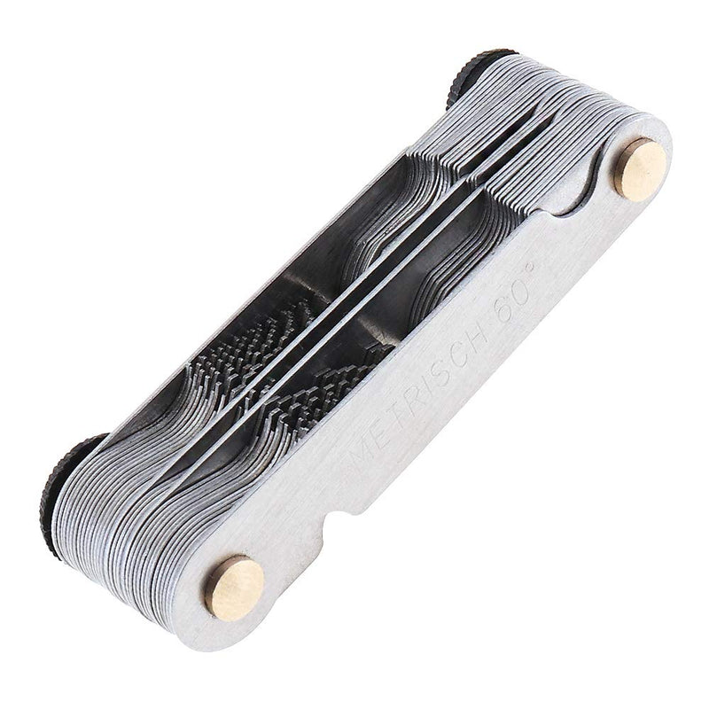 [Australia - AusPower] - ChgImposs 4PCS Metric & Imperial & US Screw Gauge SAE Whitworth 55 Degree & Metric 60 Degree & & US 60 Degree Thread Pitch Gauge for Industrial Measurement 4 
