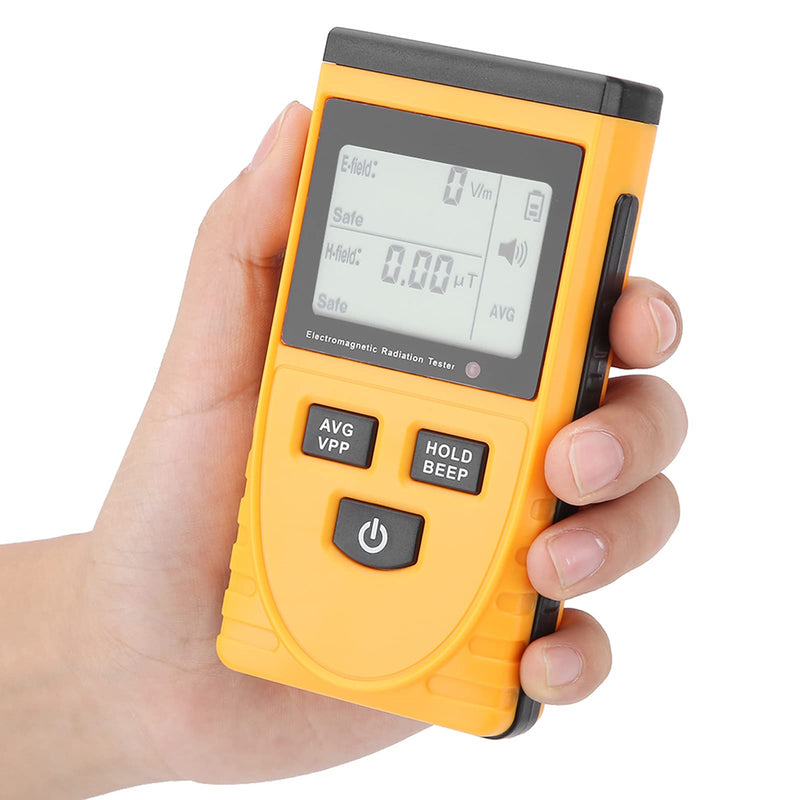 [Australia - AusPower] - Electromagnetic Radiation Detector, Digital Electromagnetic Field Radiation Tester Hand-held Digital LCD EMF Detector for Detecting Electric and Magnetic Field Radiation 