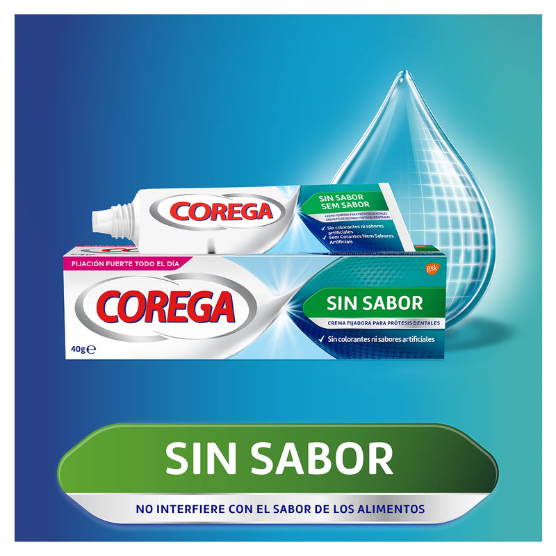 [Australia - AusPower] - Corega Denture Fixing Cream, Strong Fixing, Unflavored, Zinc Free, 40g 40 g (Paquete de 1) Unflavored Fixing Cream, 1 unit 40 g 