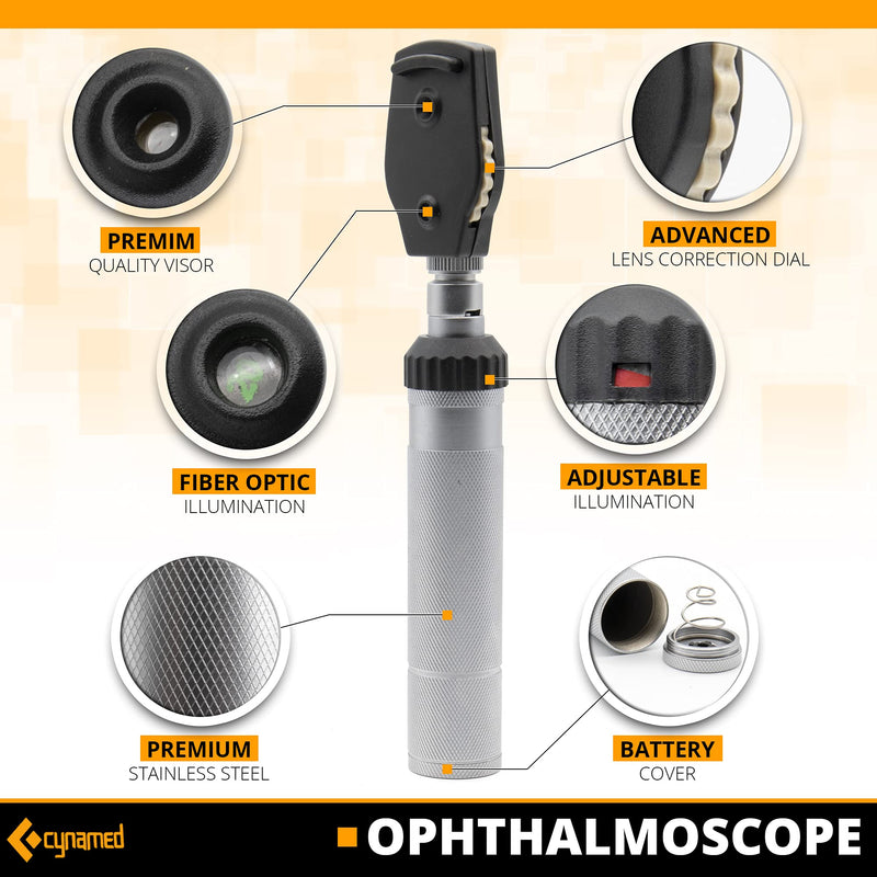 [Australia - AusPower] - Cynamed Fiber-Optic LED Otoscope/Medical School kit - Dual Attachment 