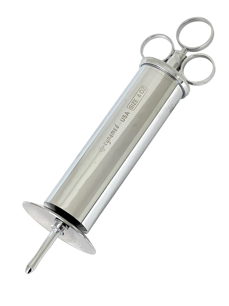 [Australia - AusPower] - Cynamed Ear Wax Removal Syringe 04 OZ Brass with chrome finish Ideal for Household Emt Firefighter Police, School and hobby 